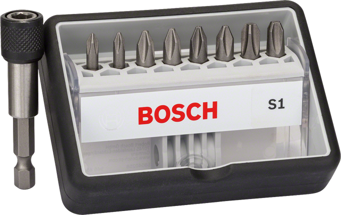 Bosch 8+1 Robust Line сет екстра тврдих битова за одвијач.