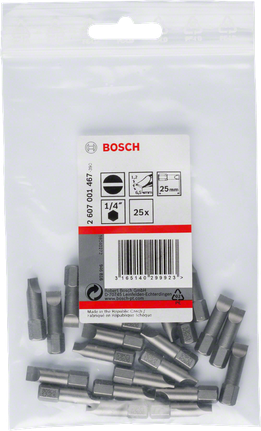Bosch битови за одвијач, 25 делова, 1/4″.