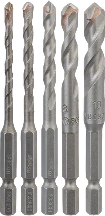 Bosch сет од 5 HEX-9 бургија за керамичке плочице 4-10 mm.