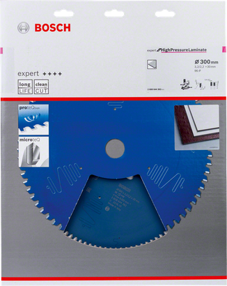 Bosch Експерт сечиво кружне тестере за ламинат под високим притиском 300×30-96.