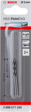 Bosch HSS PointTeQ од 2,0 мм.
