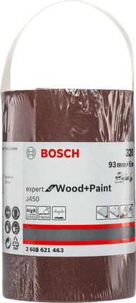 Bosch J450 Expert брусни рол за дрво и фарбу 93 мм x 5 м G320.