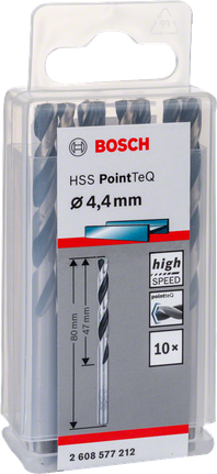 Паковање Bosch HSS PointTeQ бургија 4,4 мм.