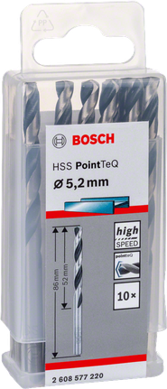 Bosch HSS PointTeQ сет бургија 5,2 мм.