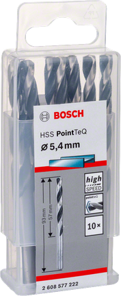 Bosch HSS PointTeQ бургије 5,4 mm.