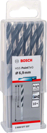 Паковање Bosch HSS PointTeQ бургија 6,9 mm.