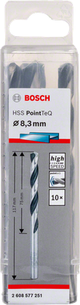 Bosch HSS PointTeQ сет бургија за метал од 8,3 мм.