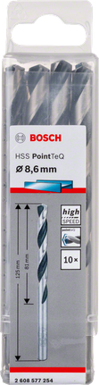 Bosch HSS PointTeQ сет спиралних бургија 8,6 мм.