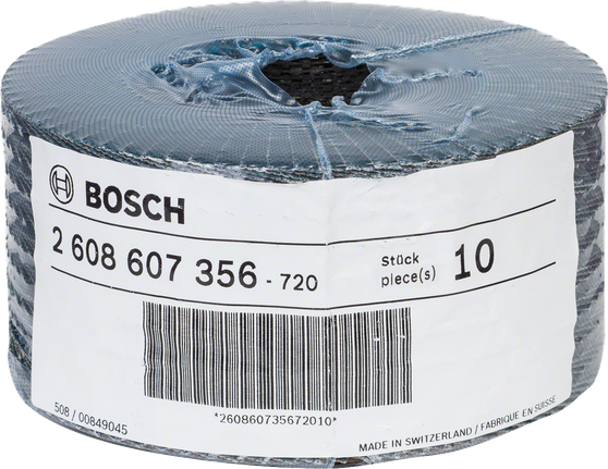 Bosch абразивни брусни папир у ролнама, паковање од 10 комада за професионалну употребу.