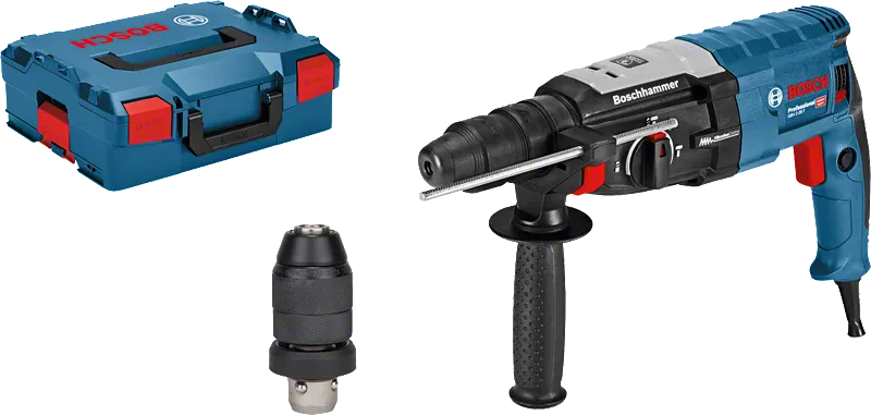 Bosch ГБХ 2-28 Ф бушилица са кутијом и додатном главном главом.