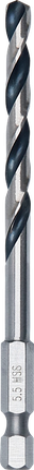 Bosch HSS PointTeQ шестоугаона бургија 5,5 мм за бушење метала.
