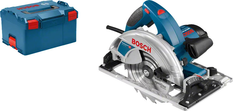 Bosch GKS 65 GCE кружна тестера са торбом за ношење.