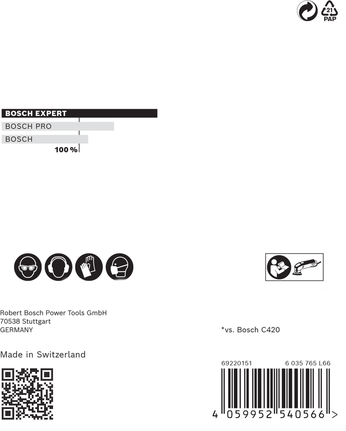 Bosch EXPERT M480 брусна мрежа 93 mm G120 5-дел.