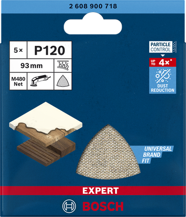 Bosch EXPERT M480 брусна мрежа 93 mm P120 5 комада.