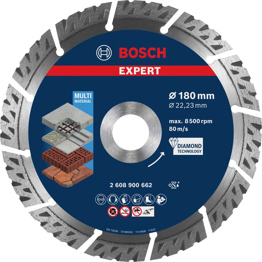 Bosch ЕКСПЕРТ мултиматеријал дијамантски резни диск 180 мм.