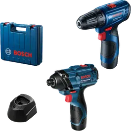 Bosch комбиновани комплет са бушилицом GSR 120-Li, ударним кључем GDR 120-Li и пуњачем.