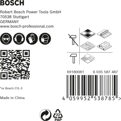 Bosch EXPERT HEX-9 MultiConstruction сет бургија, 5 делова.