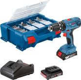 Bosch GSB 18V-21 акумулаторска бушилица са сетом бургија.