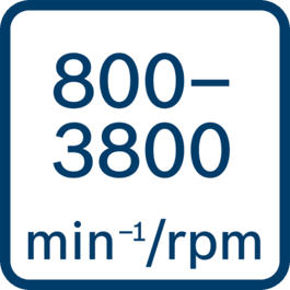  Broj obrtaja bez opterećenja 800–3800 min-1
