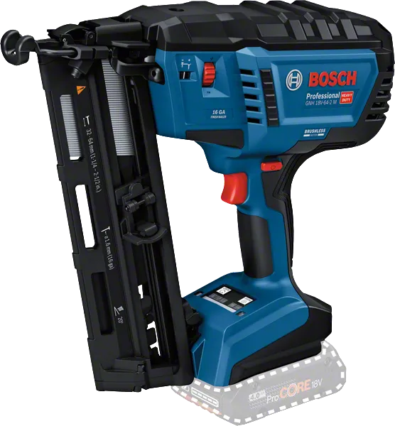 Bosch GNH 18V-64-2 M акумулаторски ексер за завршну обраду калибра 16.