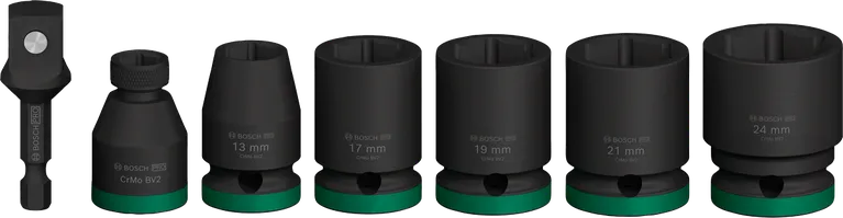 Bosch PRO сет ударних насадних кључева са адаптером 1/2 инча, 7 делова.