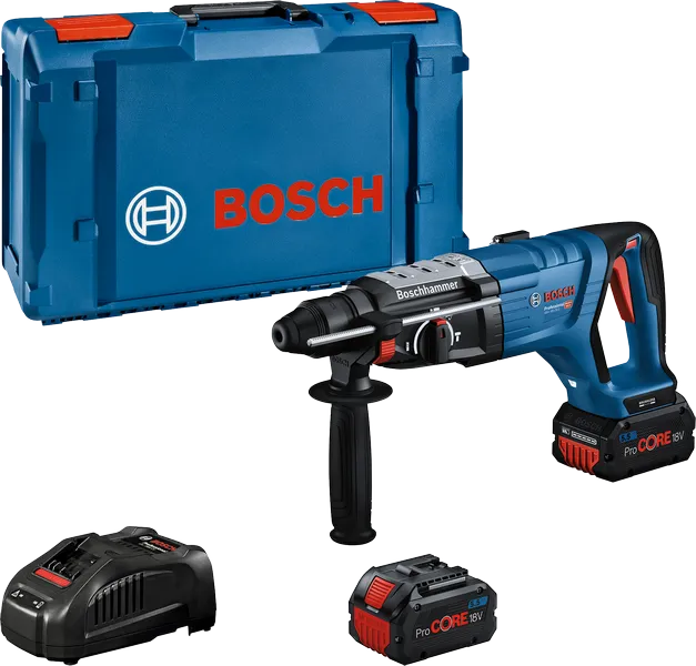 Комплет ротационе бушилице Bosch GBH 18V-28 D са батеријама.