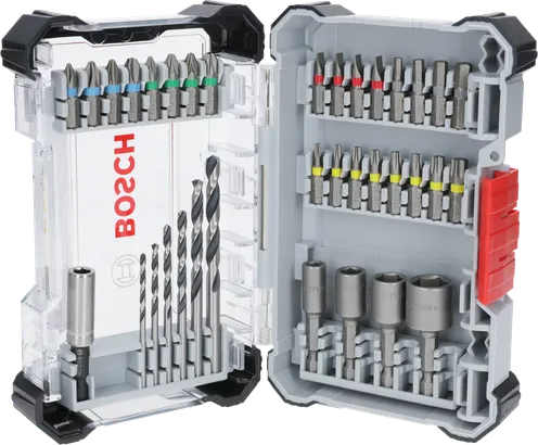 Bosch сет од 35 екстра тврдих одвијача и HSS бургија.
