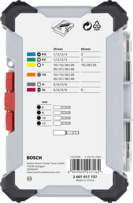Bosch сет екстра тврдих битова за одвијач, 43 дела.