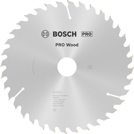 Лист кружне тестере Bosch PRO Wood 210 mm T36.