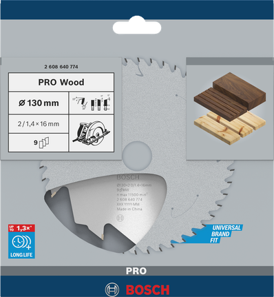 Лист кружне тестере Bosch PRO Wood 130×2×16 mm.