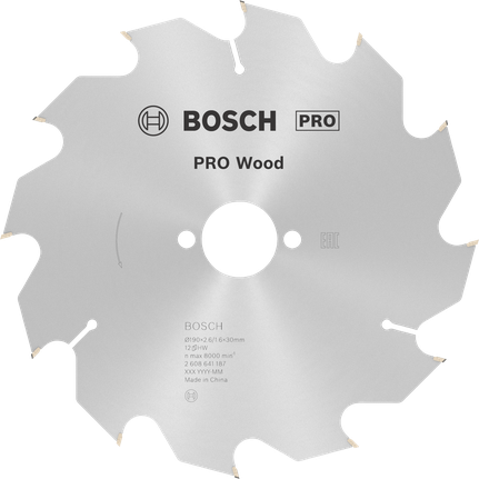 Bosch PRO лист кружне тестере за дрво, 190 мм, 12 зупчаника.