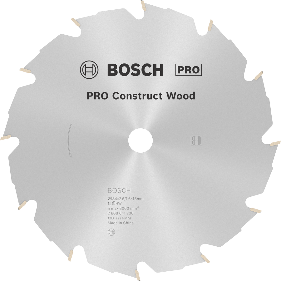 Лист кружне тестере Bosch PRO Construct Wood 184 мм.