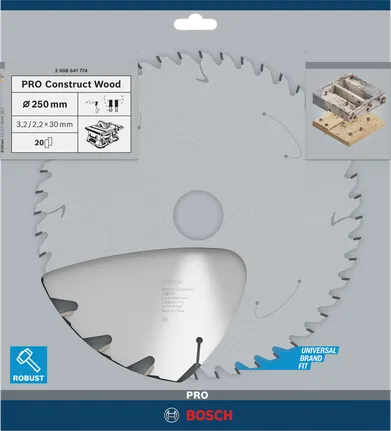 Bosch PRO Construct Wood сечиво кружне тестере од 250 мм.
