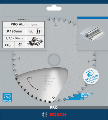 Bosch PRO Алуминијумски кружни лист тестере 190×2×30 мм.