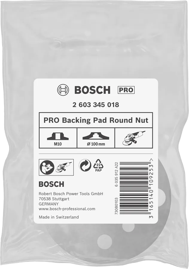 PRO Backing Pad Round Nut