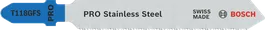 Bosch PRO лист убодне тестере од нерђајућег челика T118GFS, валовито распоређени зупци.