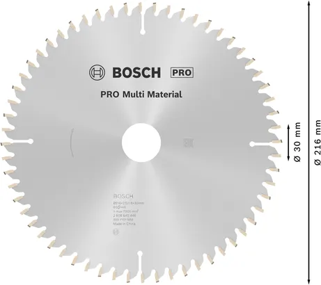 Bosch PRO Multi Material сечиво кружне тестере, 216 мм.