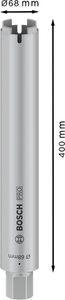 Bosch PRO секач за језгра за суво сврдло 68x400 мм са UNC причвршћивањем од 1 1/4 инча.