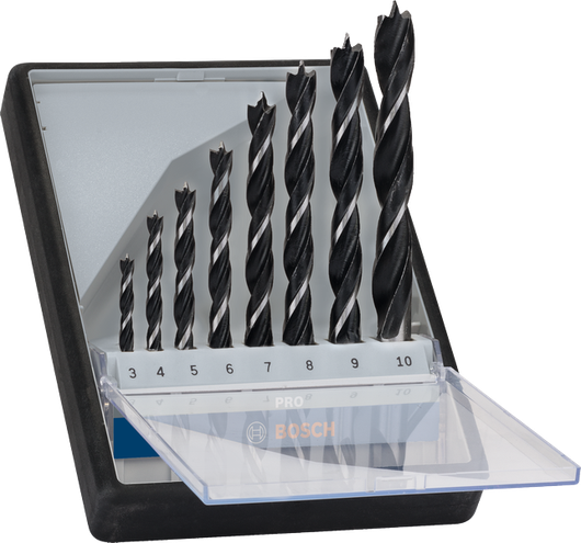 Bosch PRO сет бургија за дрво са врхом, 8 делова.