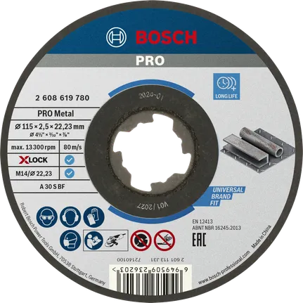 Bosch PRO диск за сечење метала 115 mm X-Lock.
