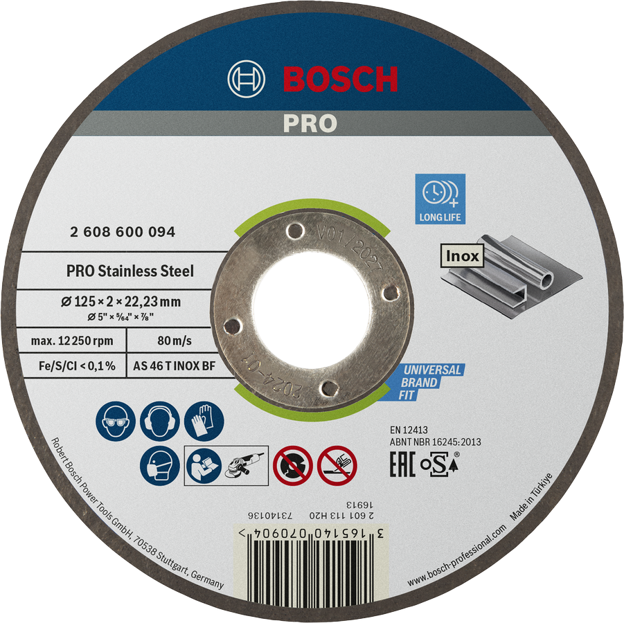Bosch PRO диск за сечење од нерђајућег челика за инокс 125 мм.