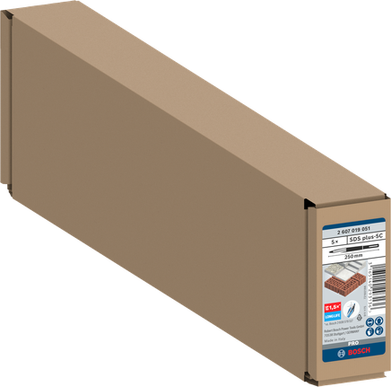 Bosch PRO SDS plus-5C сет шиљатих длета 250 мм, 5 делова.