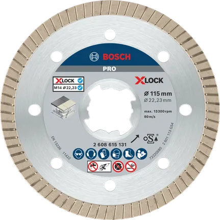 Bosch ПРО керамички X-Lock дијамантски диск, 115 мм.