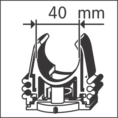 Стезаљка за канал 40 mm.