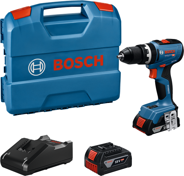 Bosch GSB 18V-65 акумулаторска бушилица са кутијом.