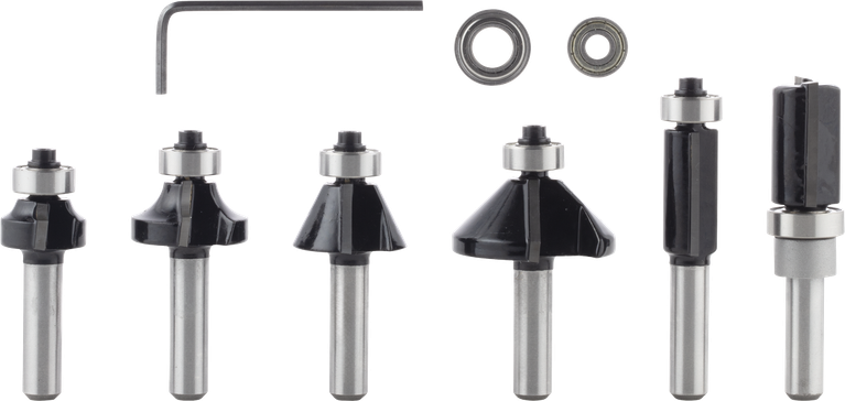 Bosch PRO сет глодала за обраду и ивице са причвршћивањем од 8 mm, 6 делова.