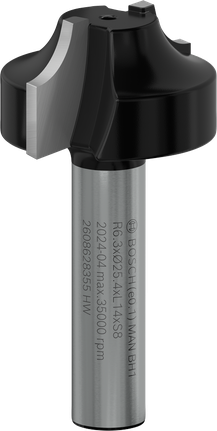 Bosch PRO глодало Ovolo R 6,3 mm за заобљавање ивица.