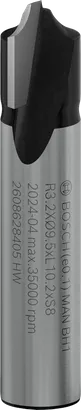 Bosch PRO глодало за обликовање завојница R 3,2 x 9,5, причвршћивање 8 mm.