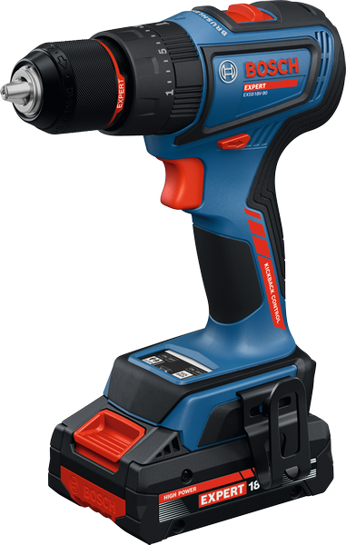 Bosch EXSB18V-90 акумулаторска комбинована бушилица са батеријом од 4Ah.