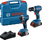Bosch сет алата од 2 18V са бушилицом, ударним одвијачем и кутијом.